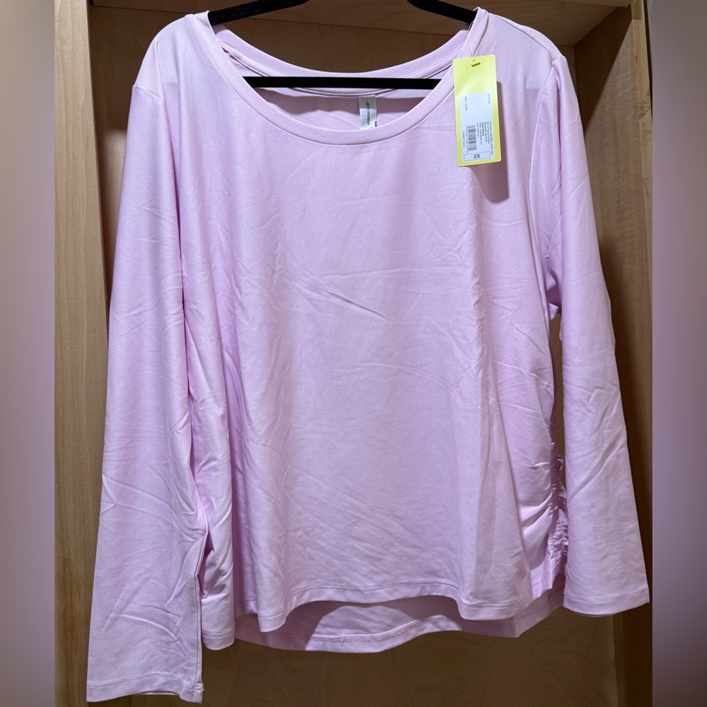 All in Motion Soft Pink Long Sleeve Top Size 2X NEW